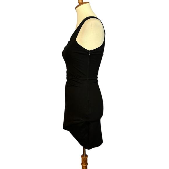Superdown Asymmetrical Mini Dress Black SMALL Bodycon Off Shoulder Revolve $72 - Picture 4 of 9